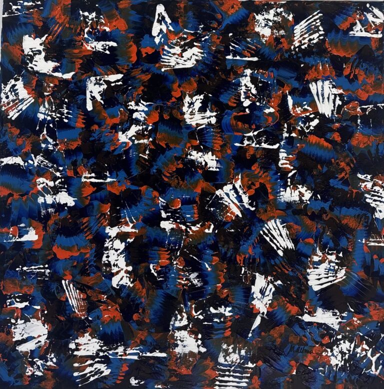 Brus del 4, Noise part 4 Acrylic on canvas, 60x60 cm. Painting by Art by Maria Altman