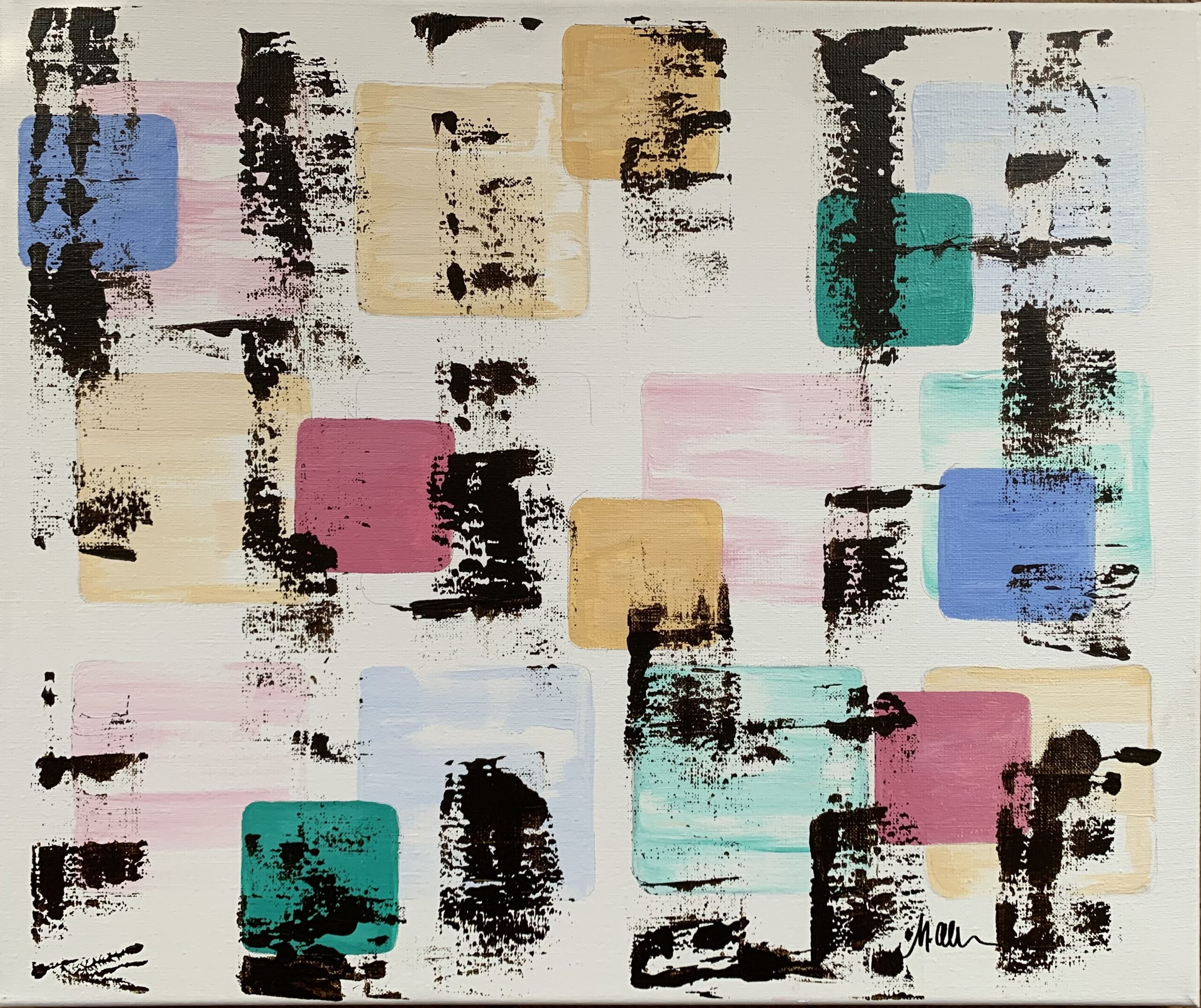 Nova alef, acrylic on canvas. 40x50cm Painting by Art by Maria Altman