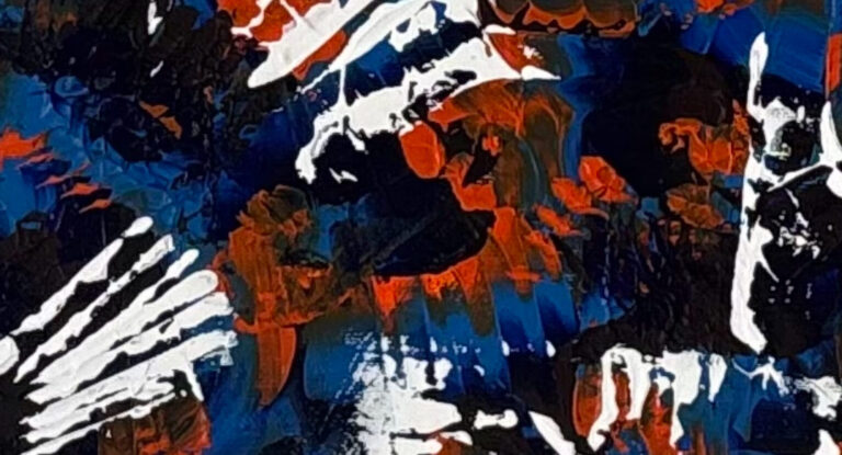 Brus del 4, Noise part 4 Acrylic on canvas, 60x60 cm. Painting by Art by Maria Altman